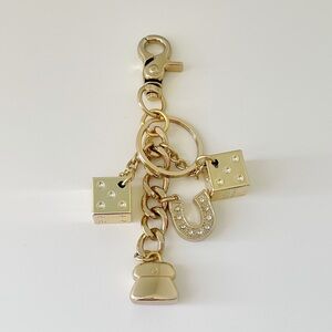 Kathy Van Zeeland Gold Dice Charm | Y2k